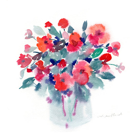 Wet on wet watercolour florals