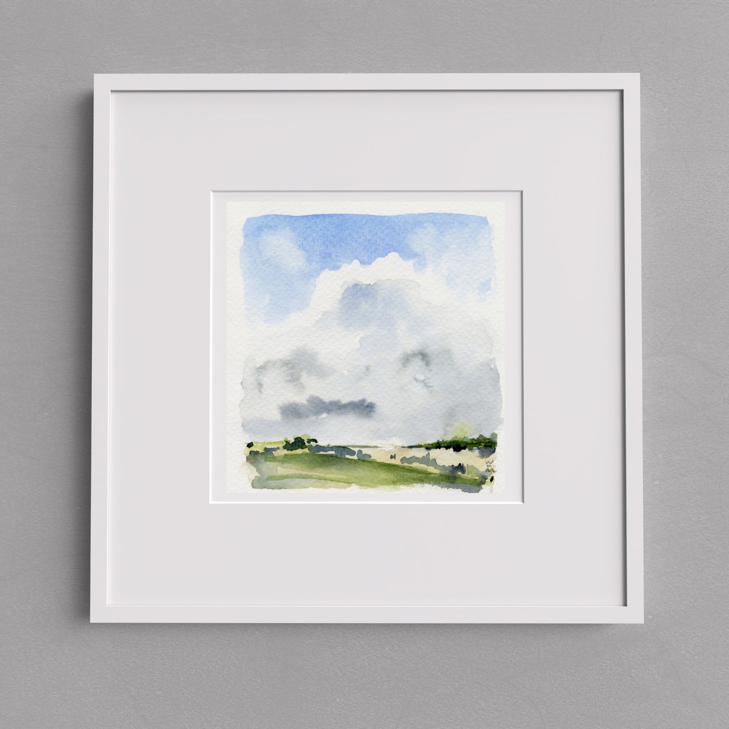 Blue skies 6" x 6" on watercolour paper