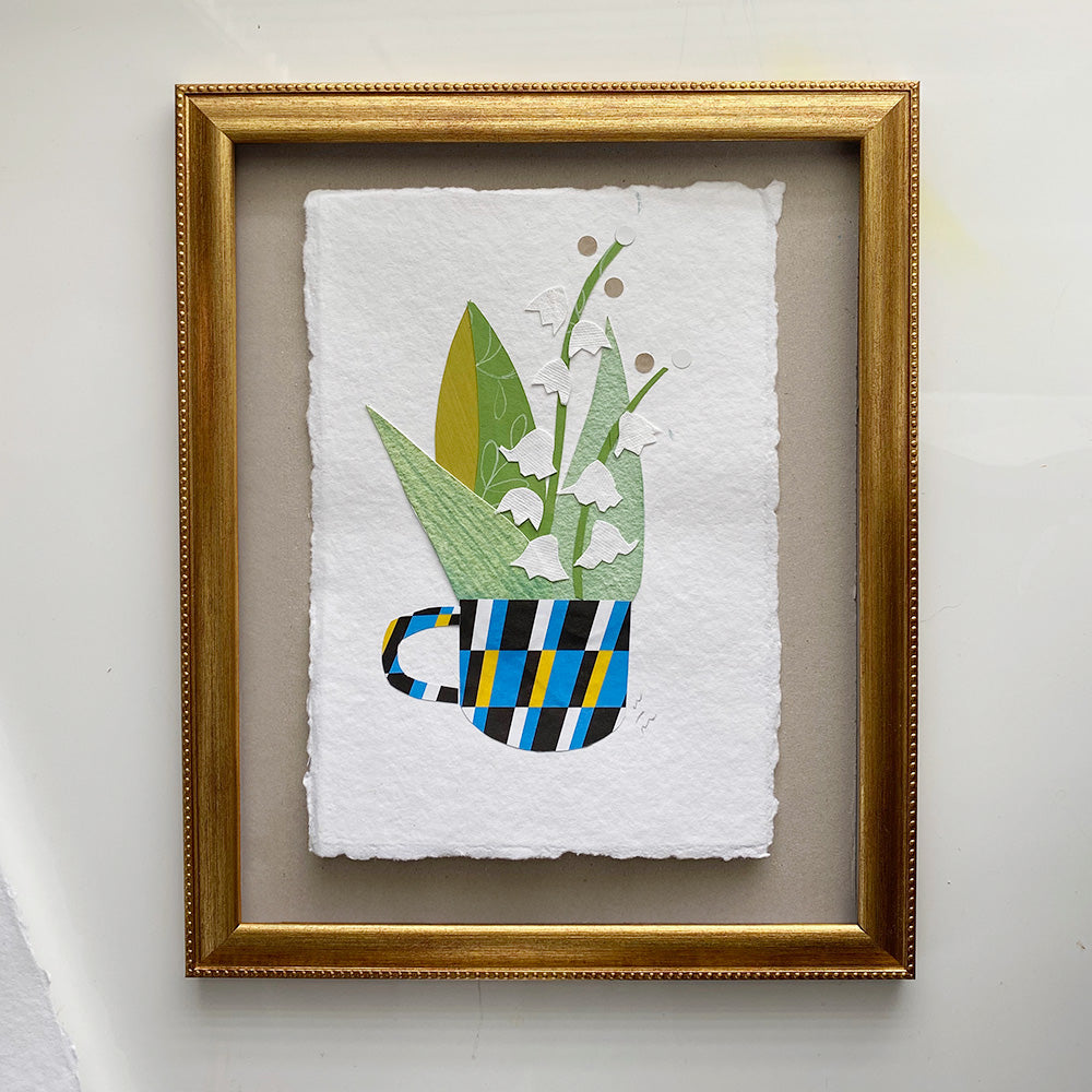 Lily watercolour floral collage