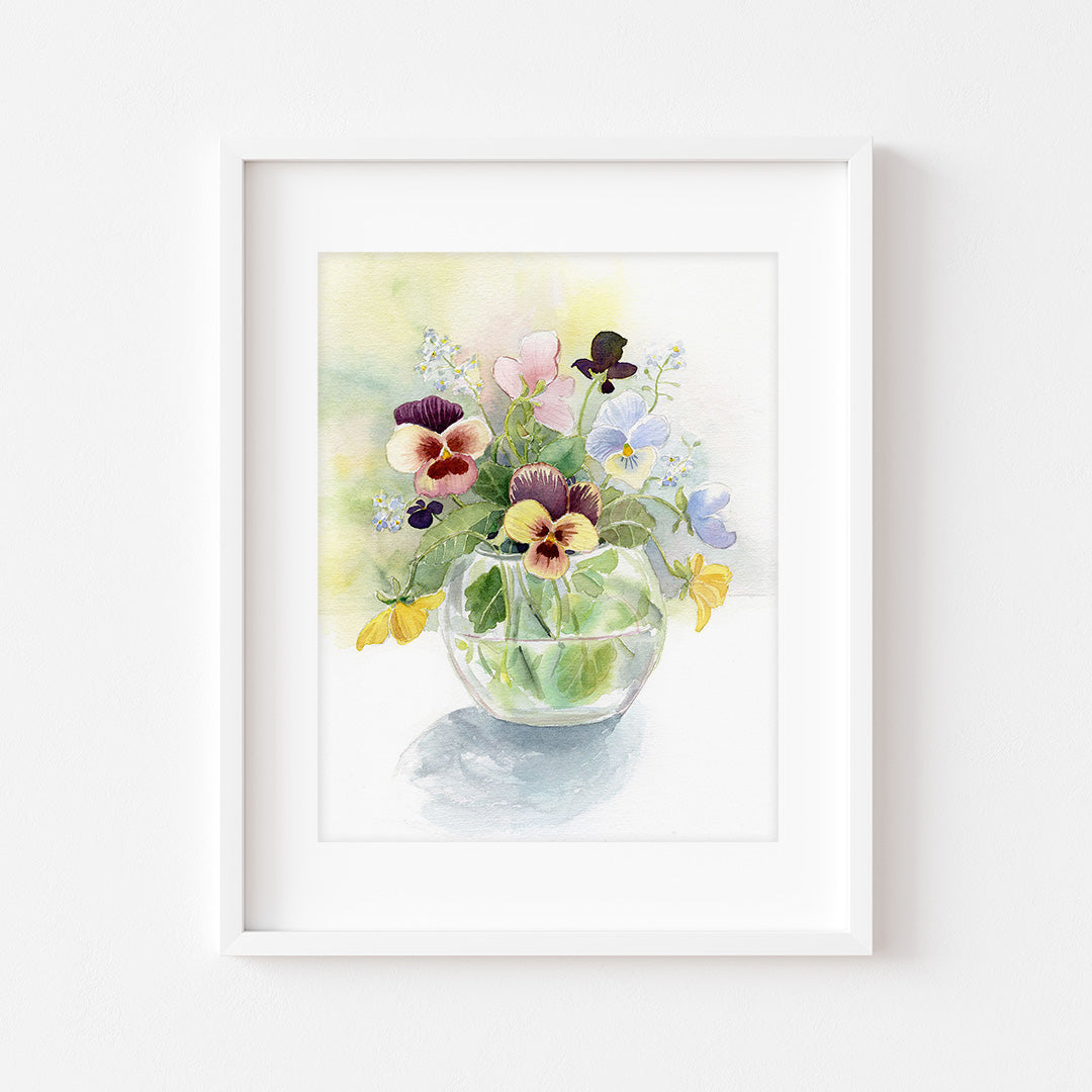 Pansy Bouquet No.7 9.5”x 12”