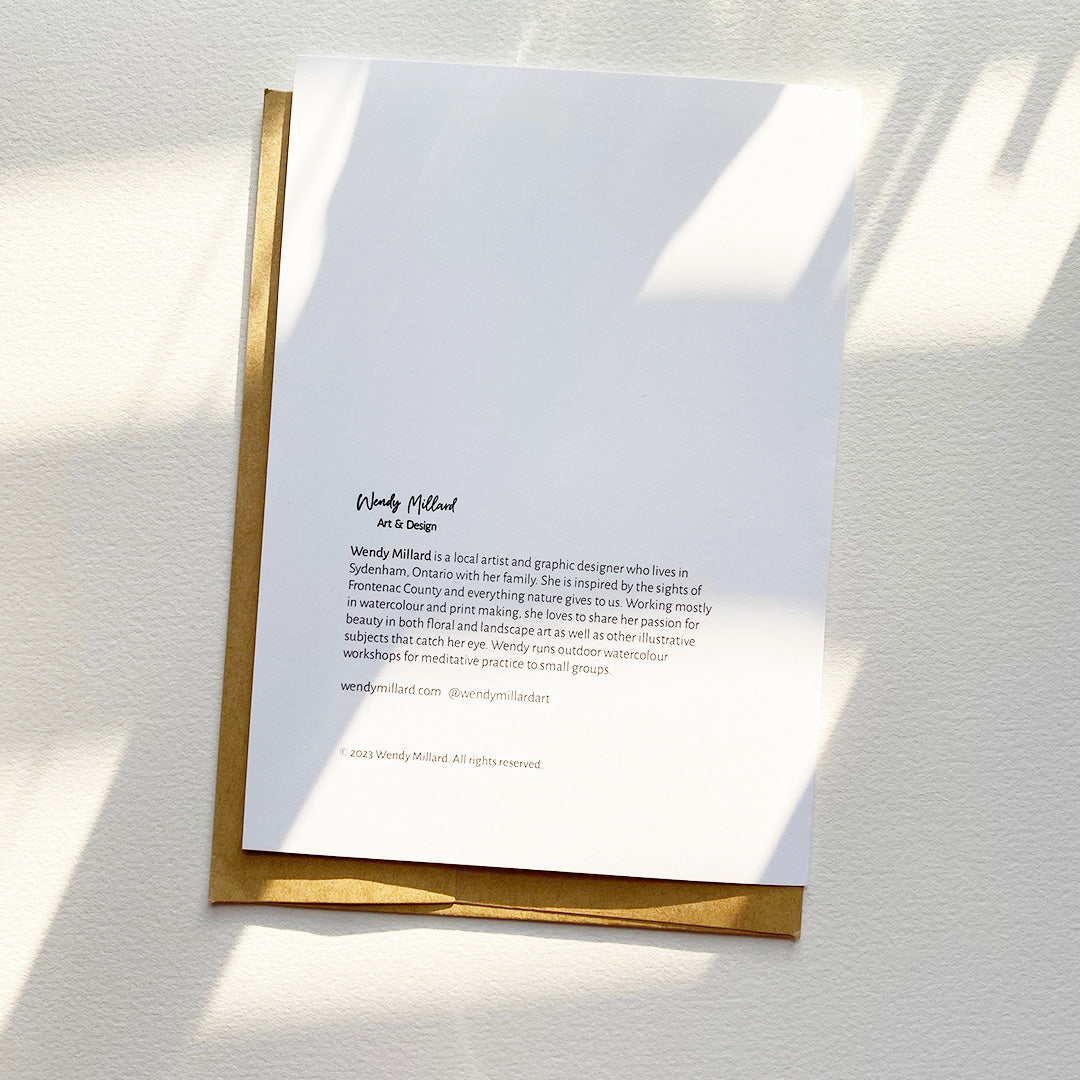 White Cone Flower Card