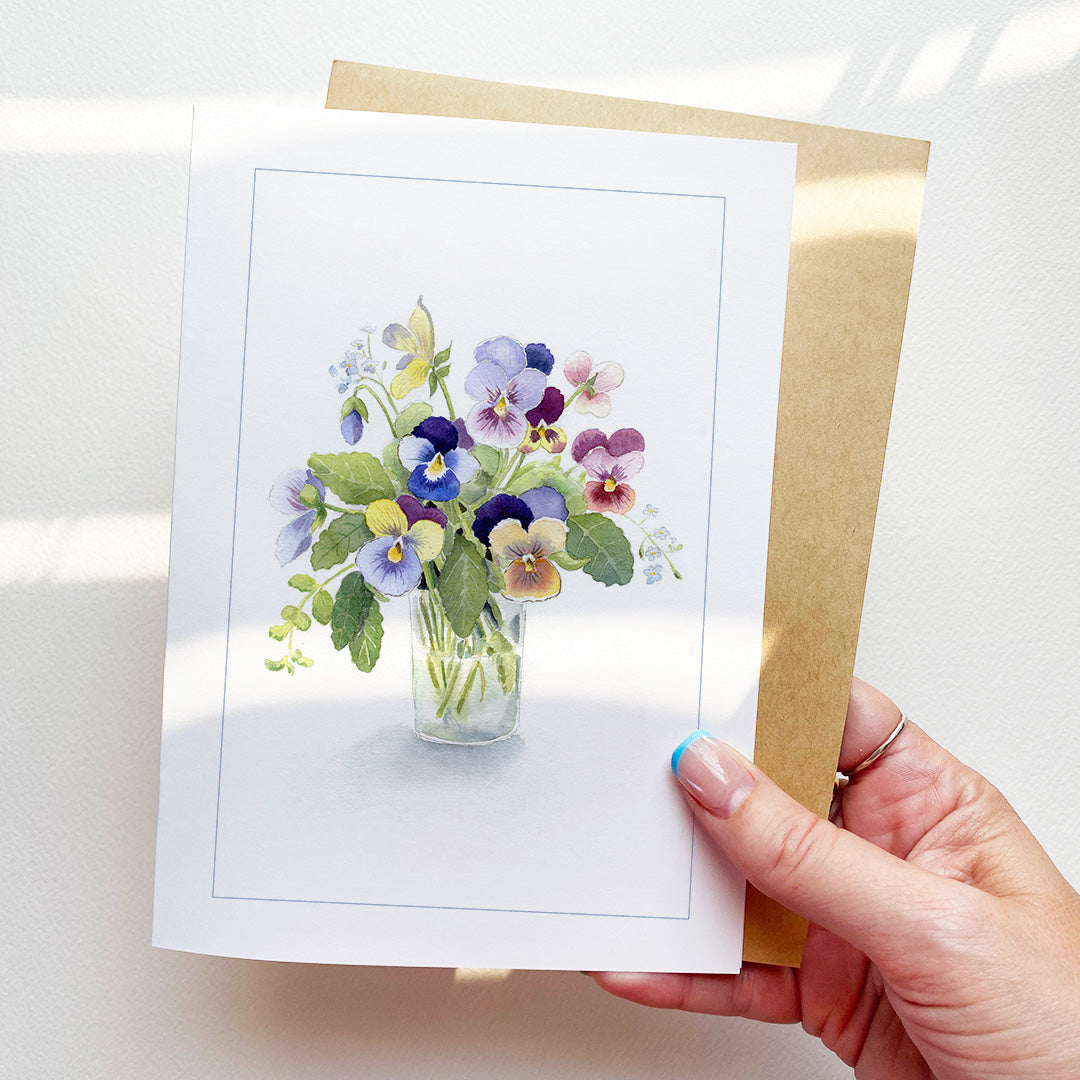 Pansy Deep Posy Card