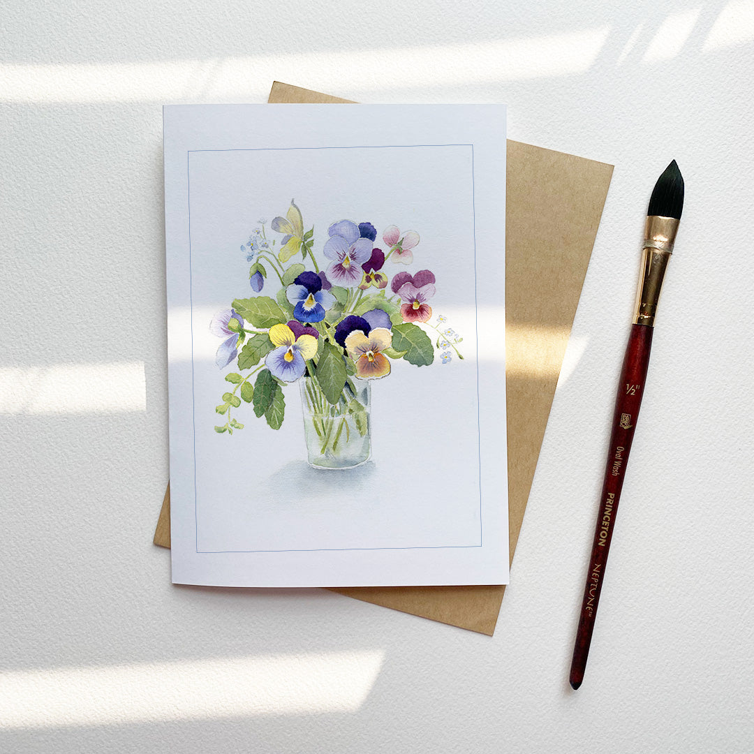 Pansy Deep Posy Card