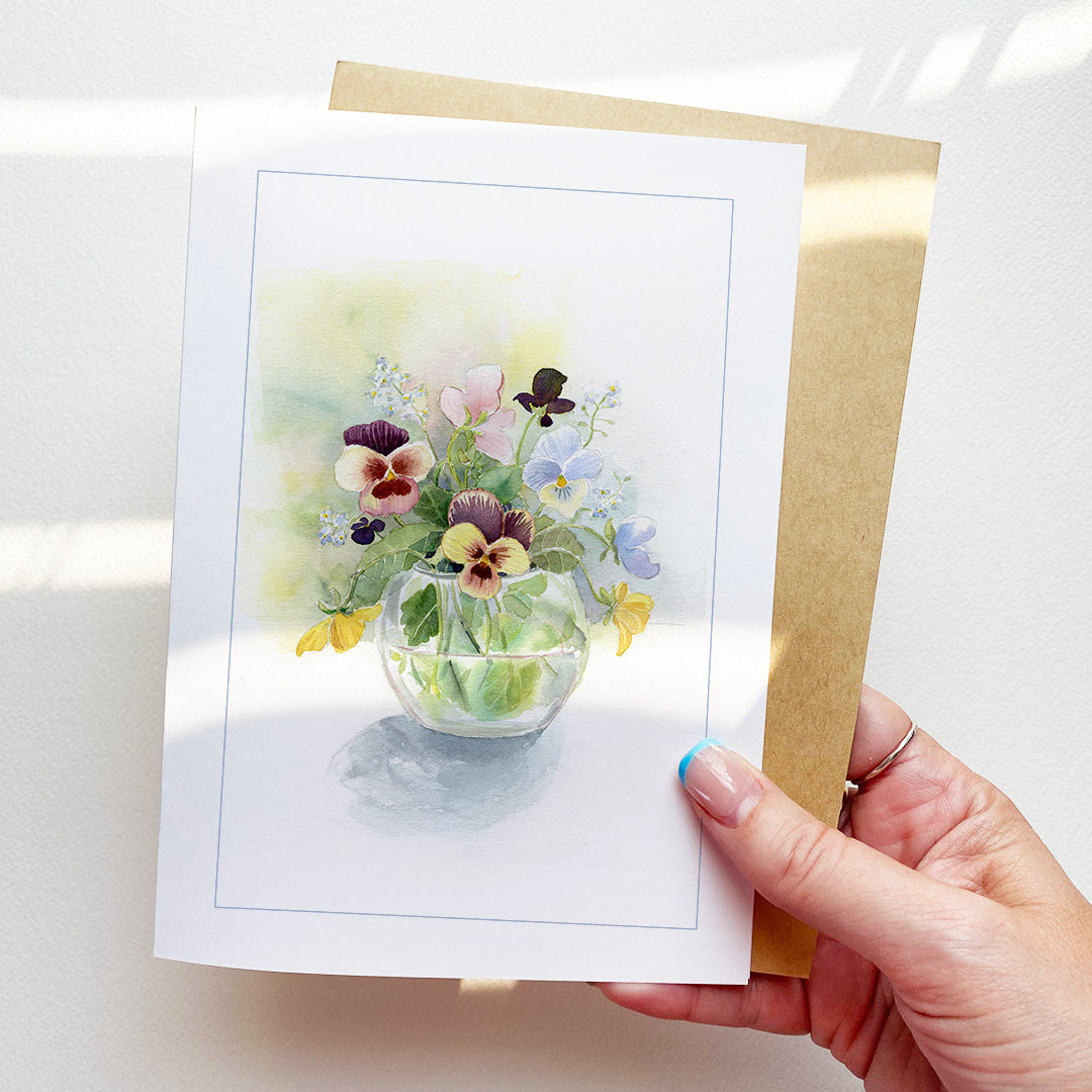 Pansy No7 Bouquet Card