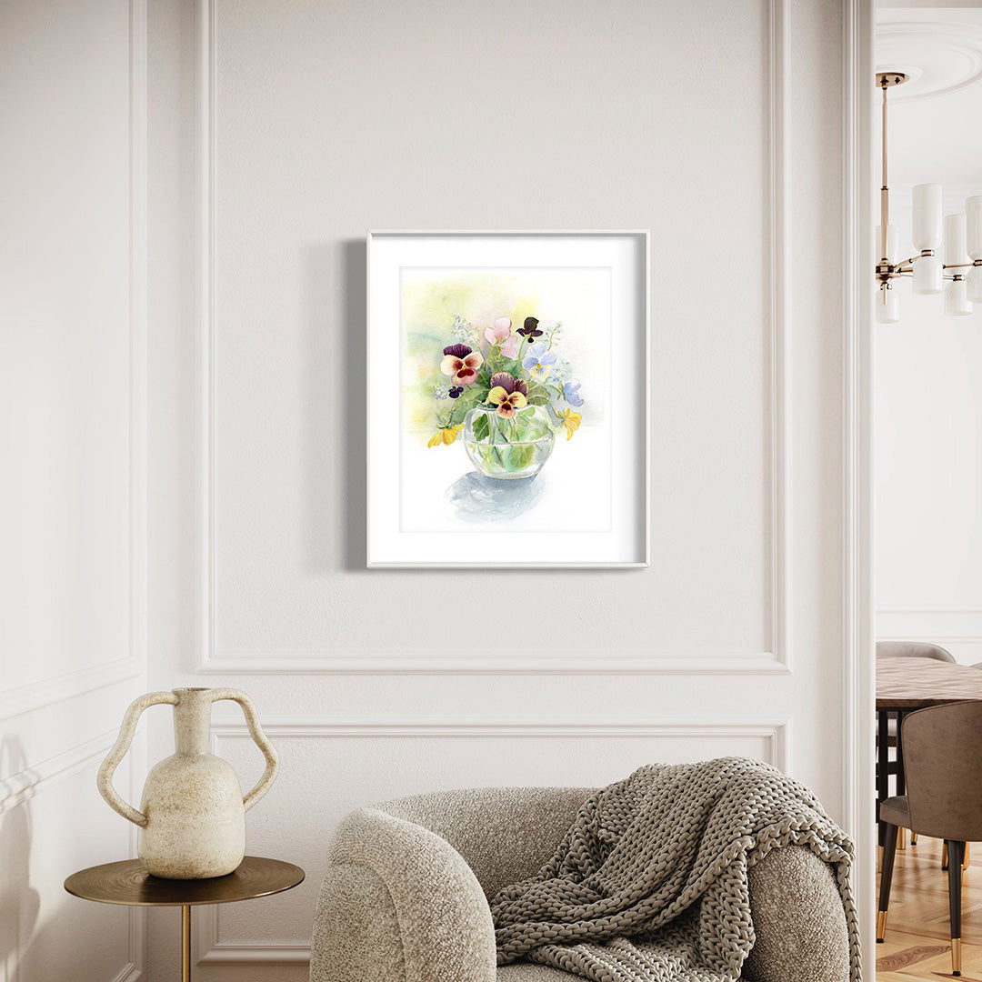 Pansy Bouquet No.7 9.5”x 12”