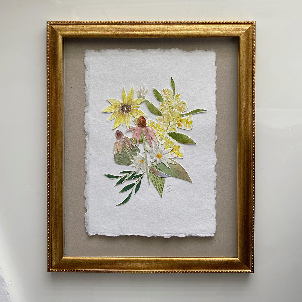 Summer Burst watercolour floral collage