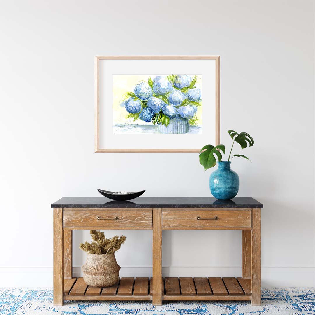 Hydrangea Blue Print