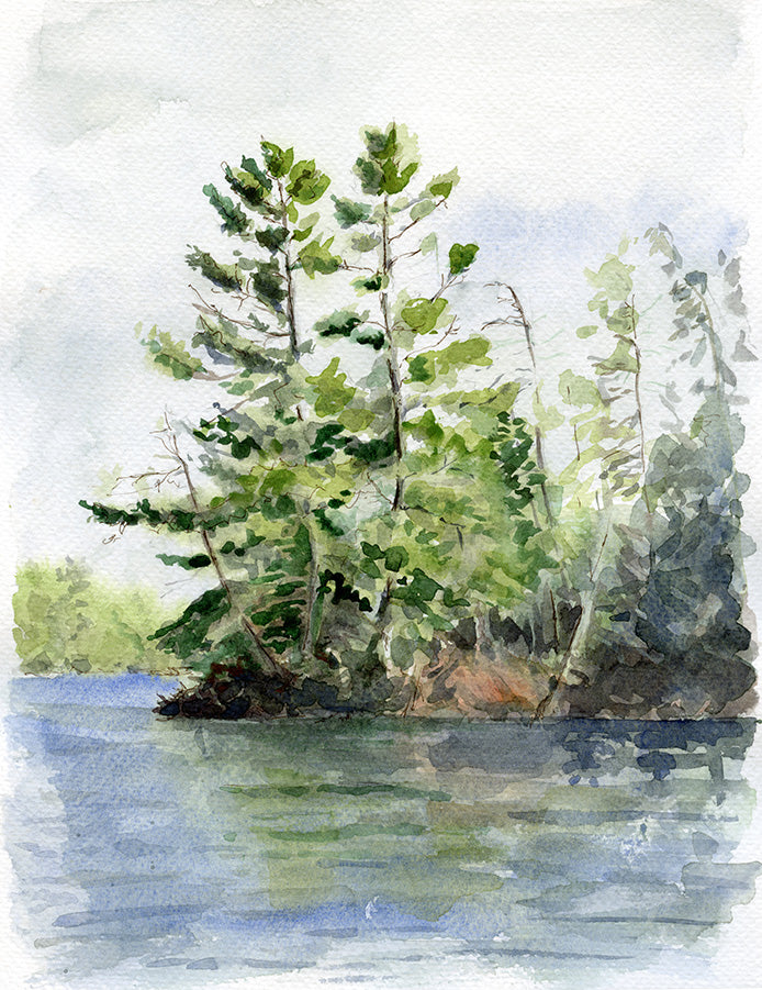Eel Bay 8.5x11" on Fabriano watercolour paper