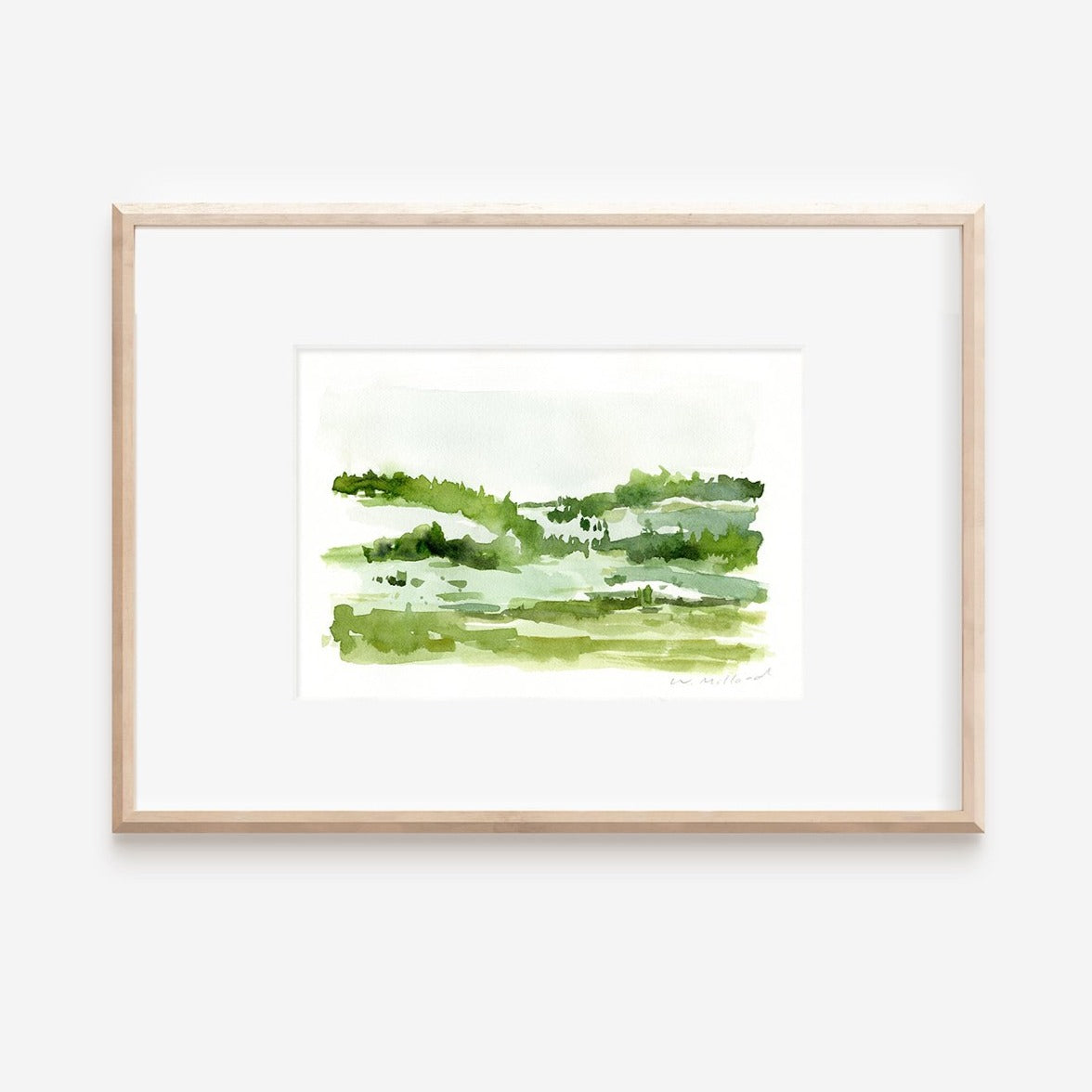 Land and Lake 5" x 7” on Fabriano watercolour paper