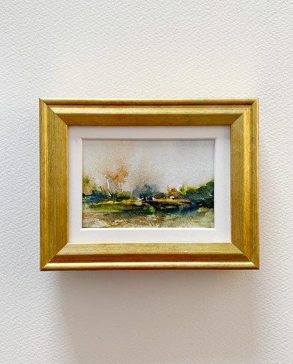 Sydenham Field 2 3x2" Framed Original Watercolour