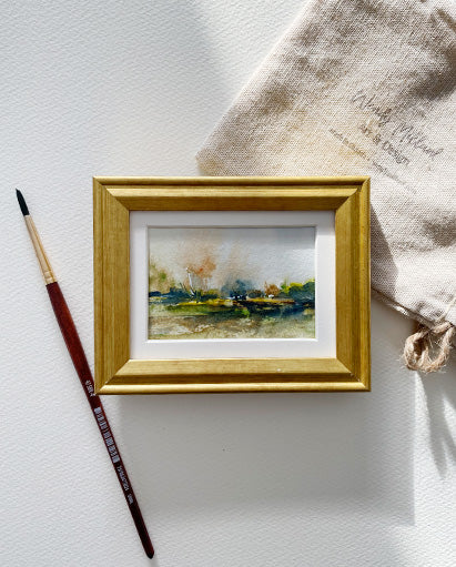 Sydenham Field 2 3x2" Framed Original Watercolour