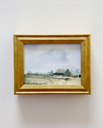 Sydenham Field 3  3x2" Framed Original Watercolour