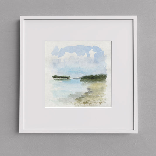 Sydenham Lake Point Side  6" x 6" on watercolour paper