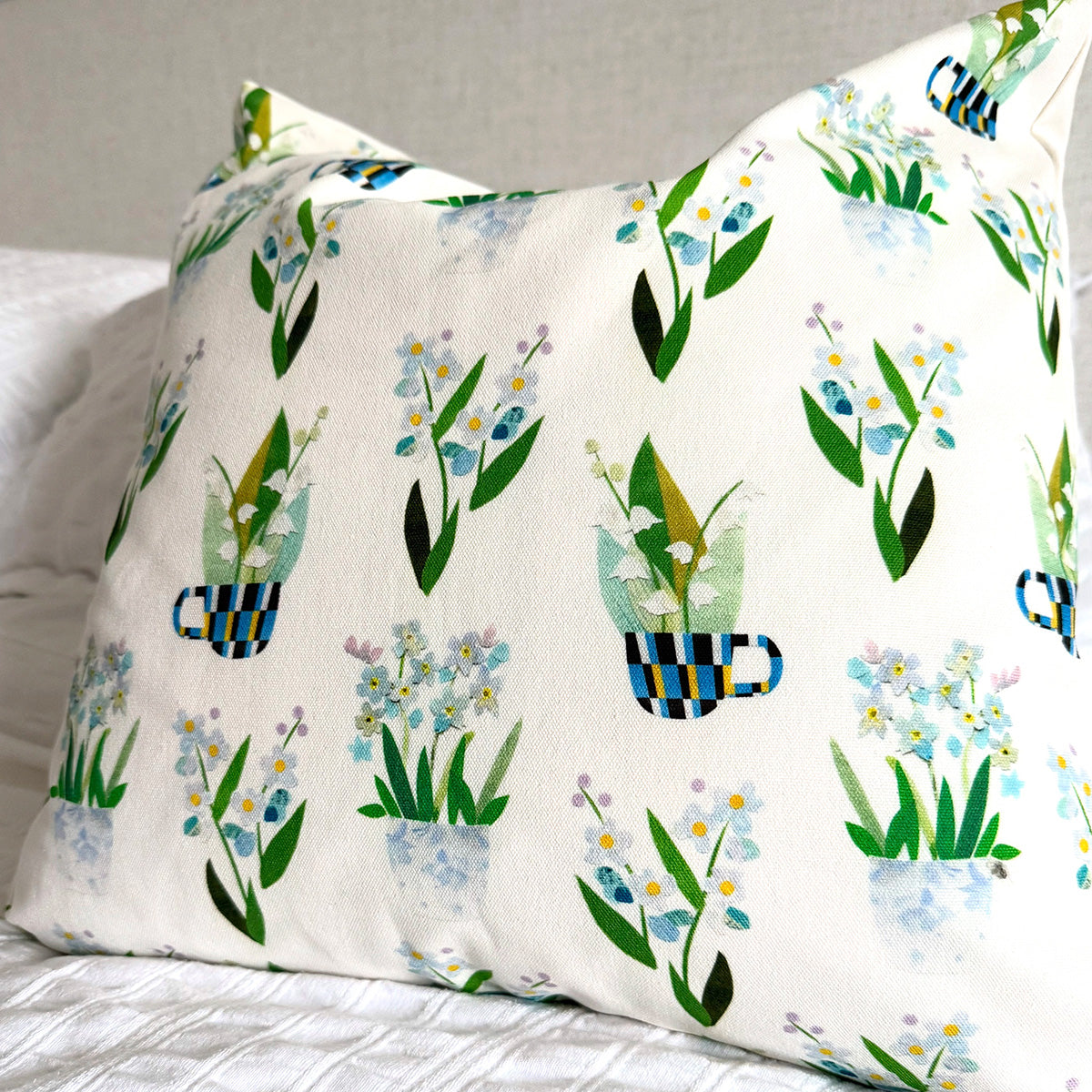 Forget me Not Pillow Cover 18" x 18"