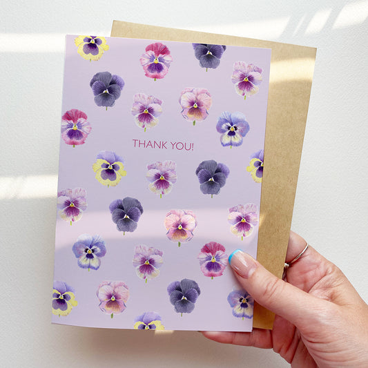 Thank you Pansies Card