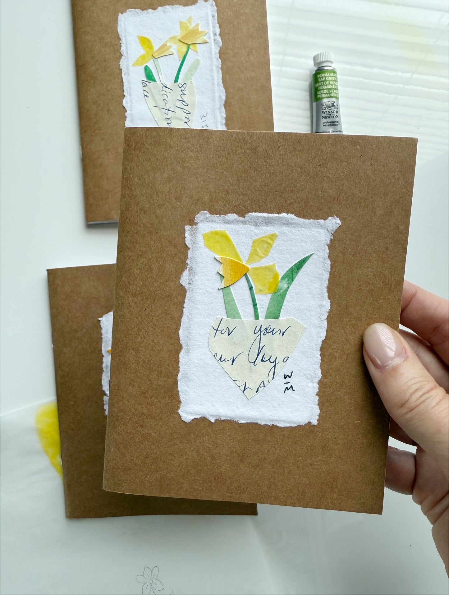 Yellow Daffodil Collage Note Books