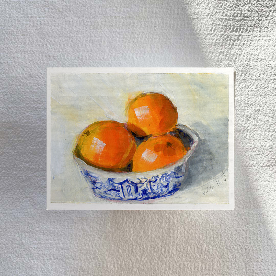 3 Clementines in bowl