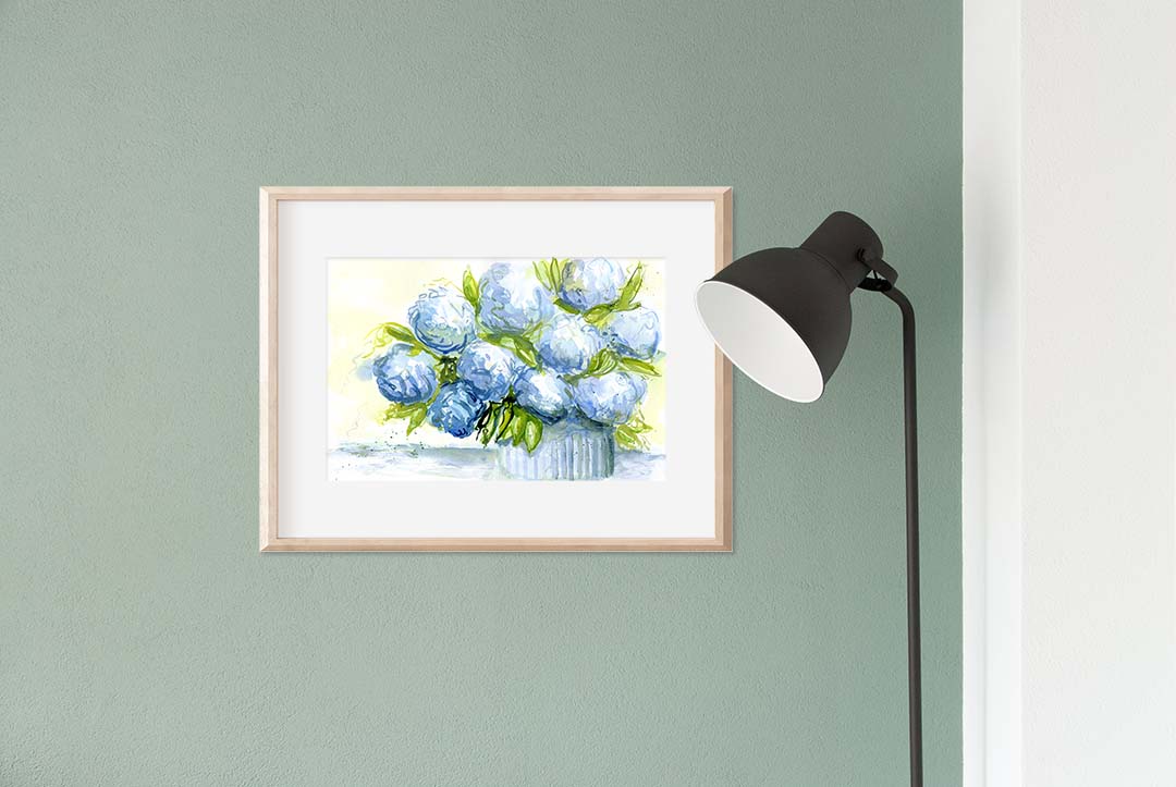 Hydrangea Blue Print
