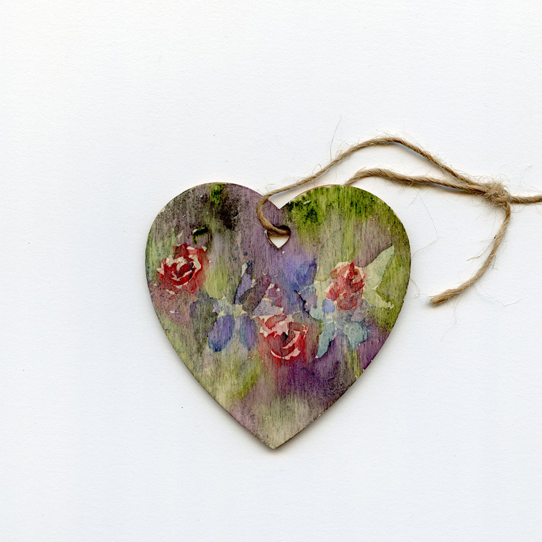 Floral Hand painted Ornament - Holding you